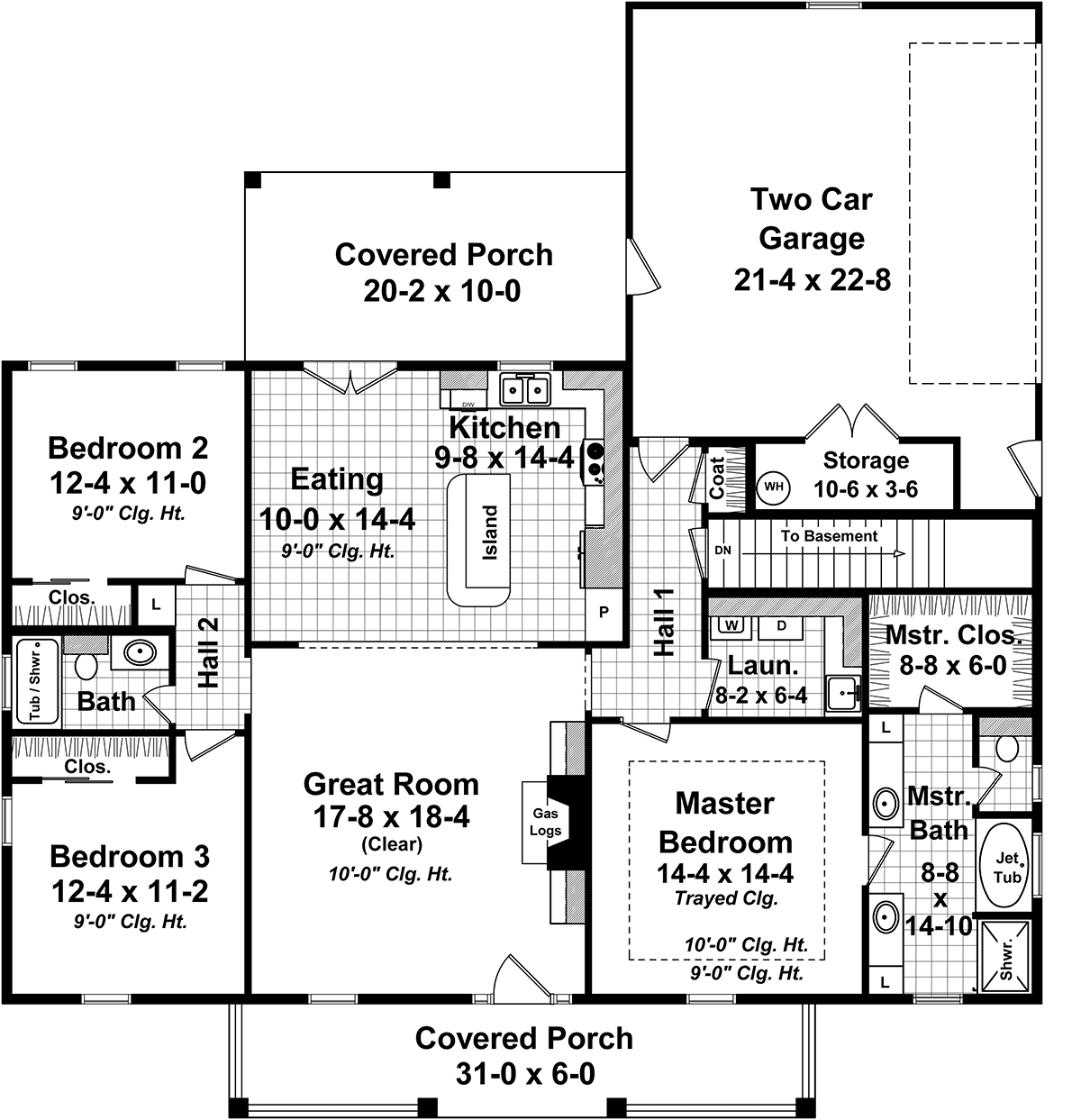 House Plan 59969 Level One