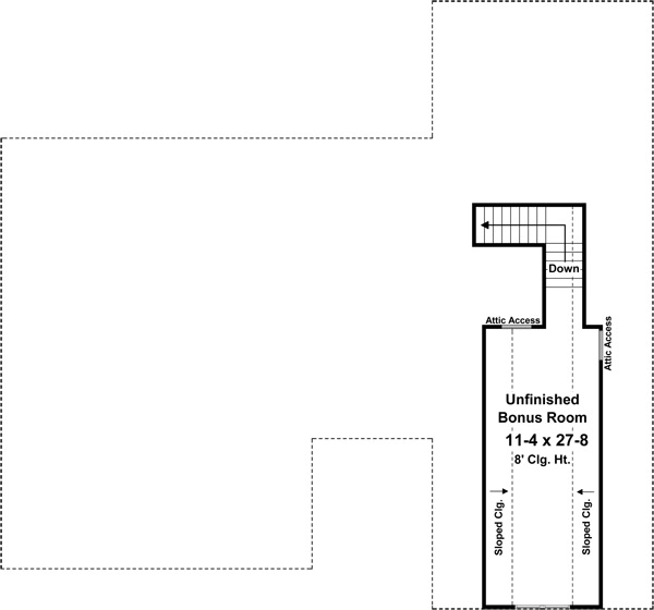 Cottage Country Craftsman Level Two of Plan 59970