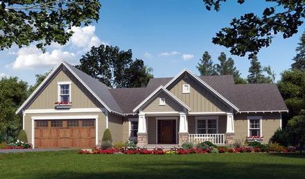 Cottage Country Craftsman Elevation of Plan 59974