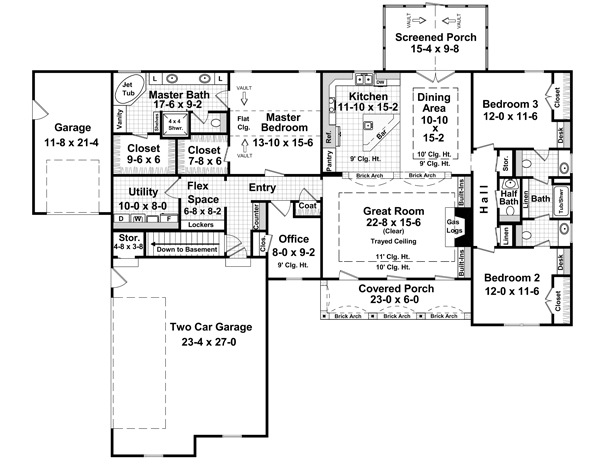 Country European French Country Traditional Level One of Plan 59977