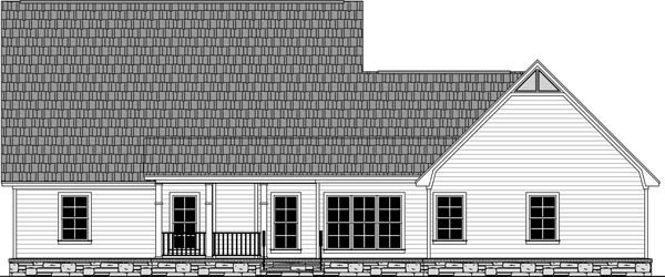 Country French Country Traditional Rear Elevation of Plan 59984