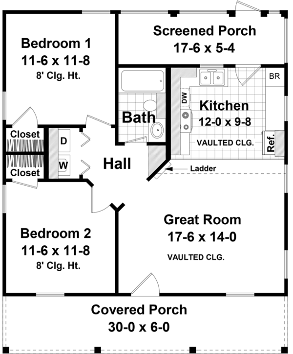 Cabin Country Ranch Level One of Plan 59993