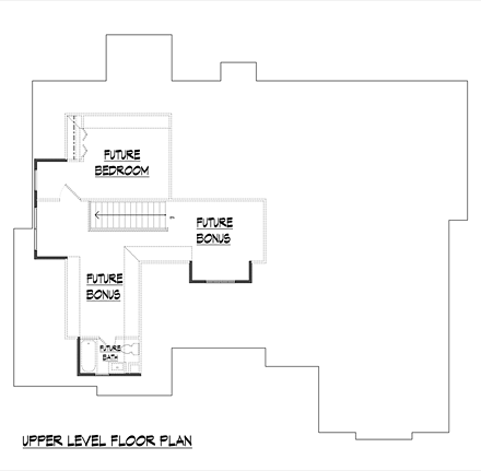 House Plan 60001 Second Level Plan
