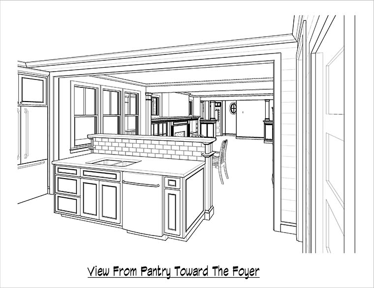 Country, Traditional Plan with 2849 Sq. Ft., 4 Bedrooms, 3 Bathrooms, 2 Car Garage Picture 5