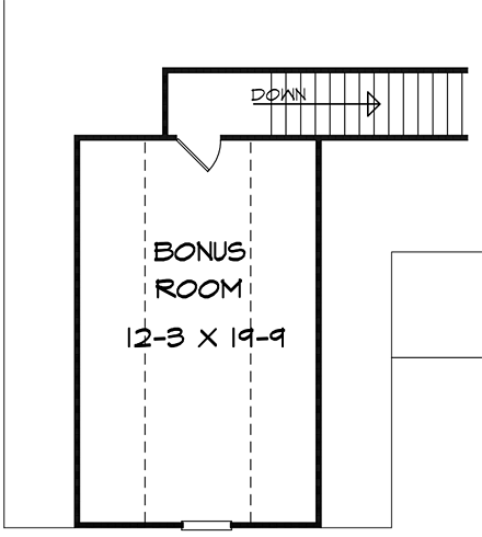 Country Craftsman Traditional Level Two of Plan 60011