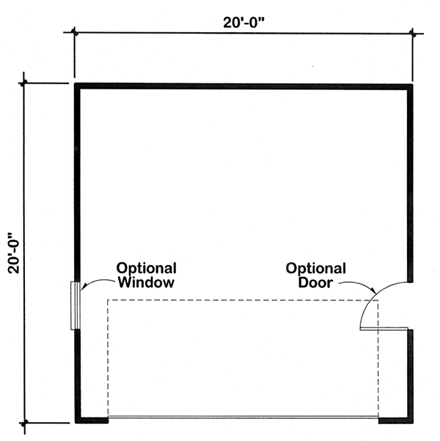Garage Plan 6002 - 2 Car Garage First Level Plan