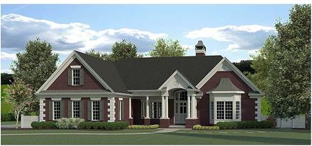 Colonial Southern Traditional Elevation of Plan 60020