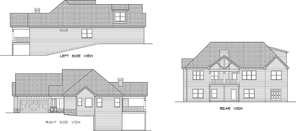 Cottage, Craftsman, Traditional Plan with 2485 Sq. Ft., 4 Bedrooms, 4 Bathrooms, 2 Car Garage Picture 27