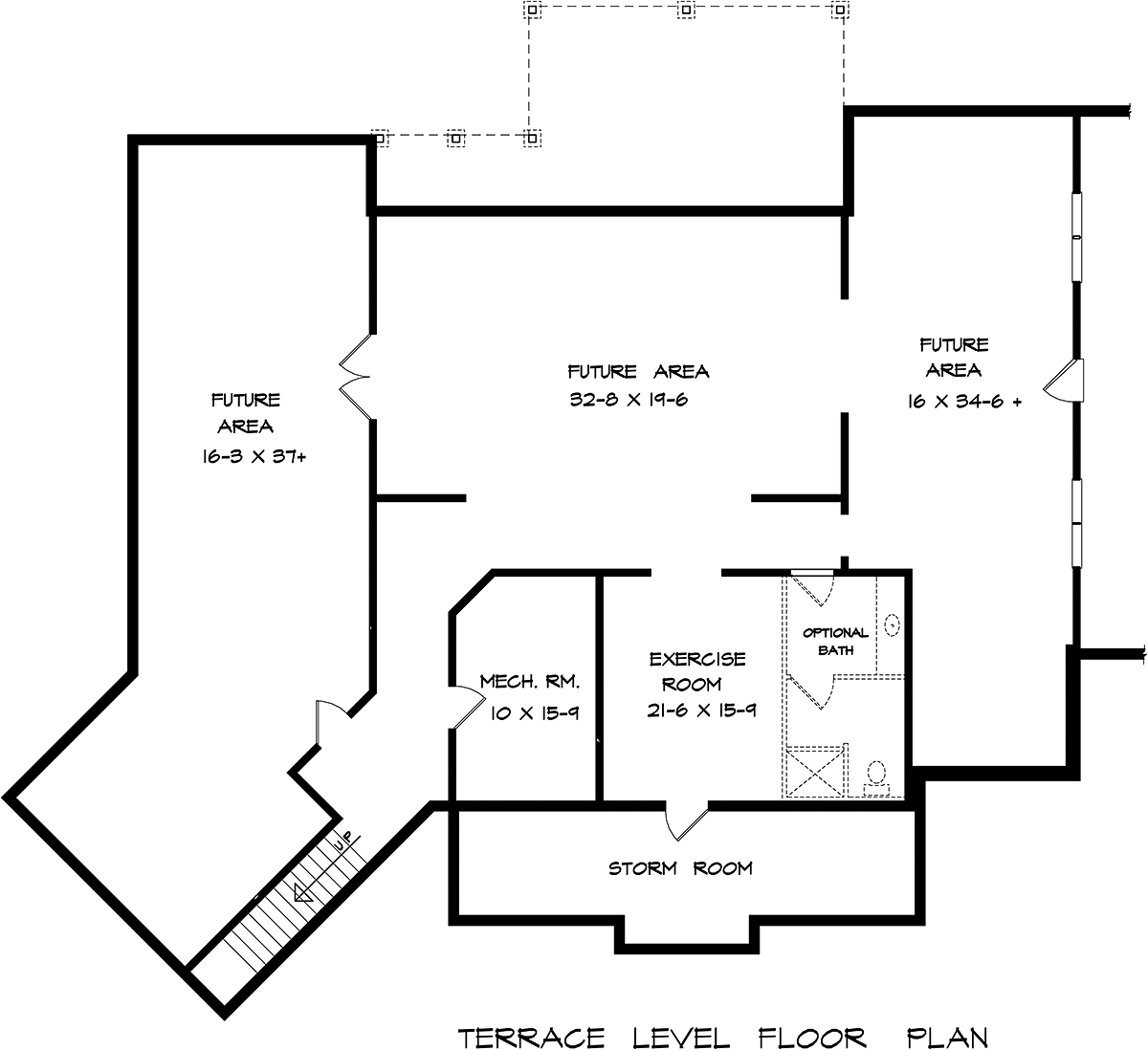 Cottage Country Craftsman Lower Level of Plan 60028