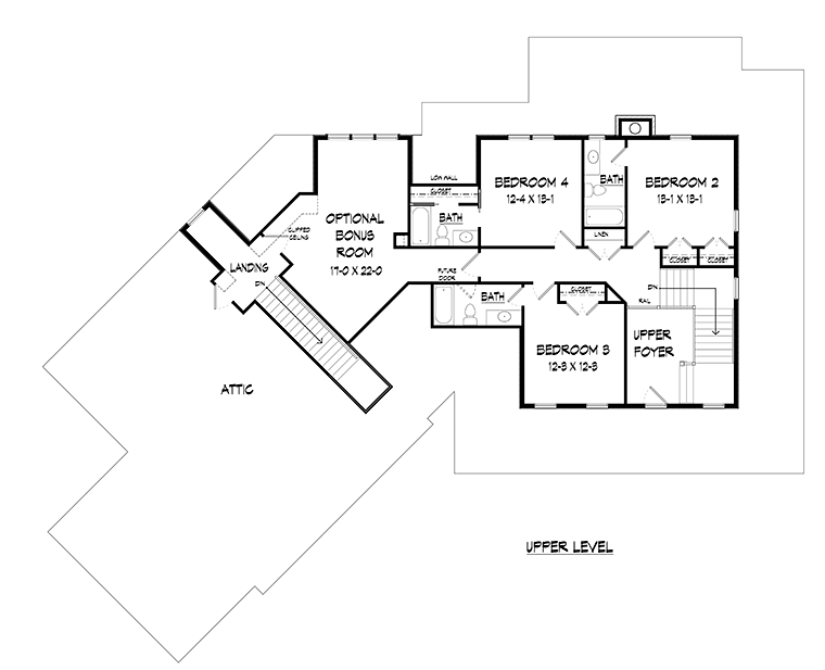 Country Craftsman Farmhouse Southern Level Two of Plan 60029