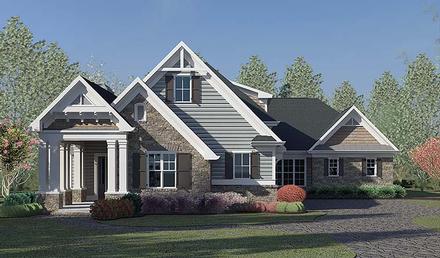 Craftsman Traditional Elevation of Plan 60030