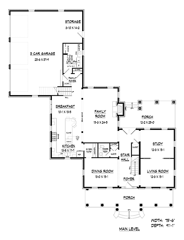 Colonial Southern Level One of Plan 60031