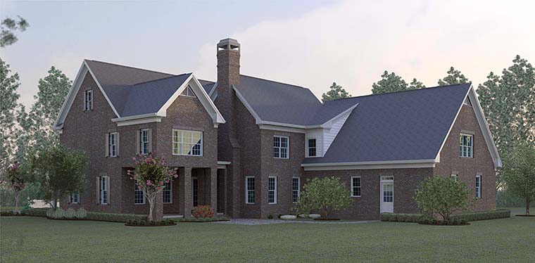 Colonial Southern Rear Elevation of Plan 60031