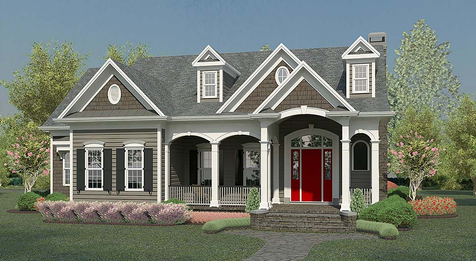 Plan 60035 | Country, Traditional House with 4 Bed, 5 Bath, 2 Car