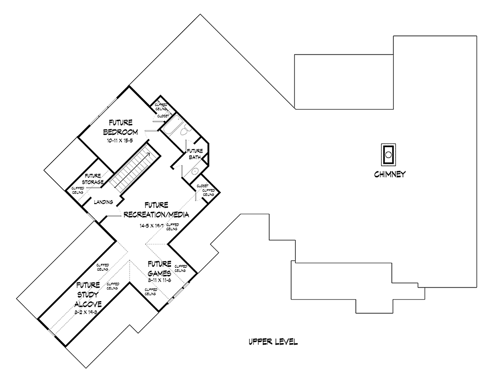 Craftsman Traditional Level Two of Plan 60036