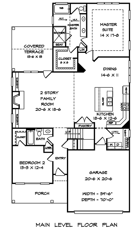 House Plan 60038 First Level Plan