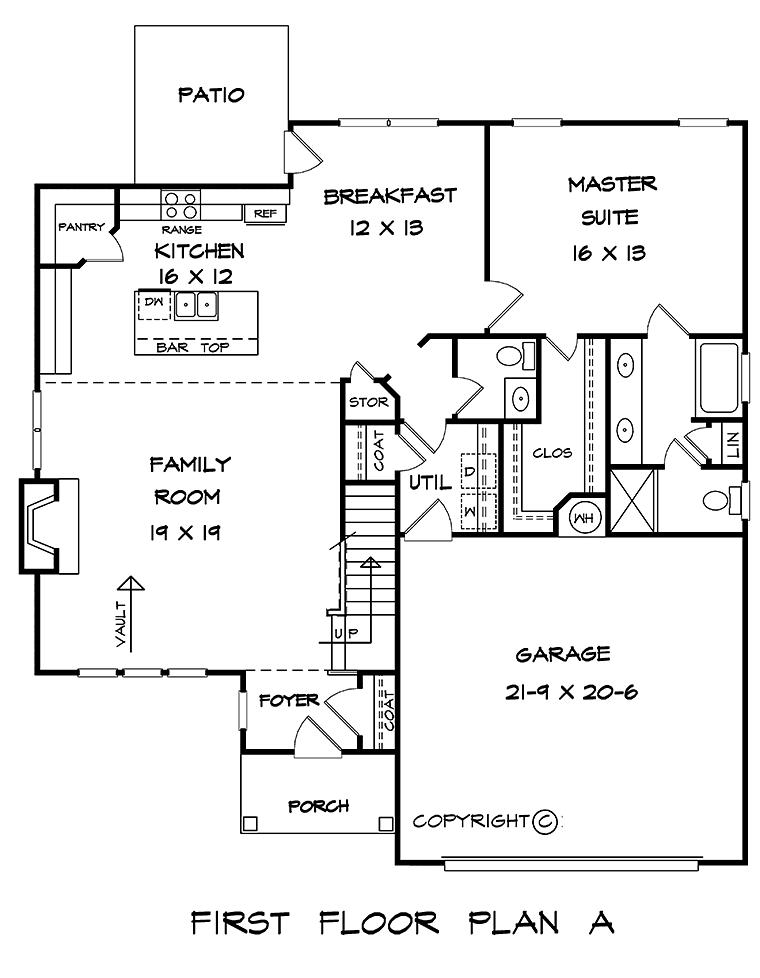 Craftsman Traditional Level One of Plan 60039