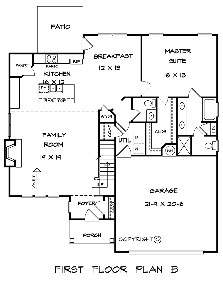 Craftsman Traditional Level One of Plan 60040