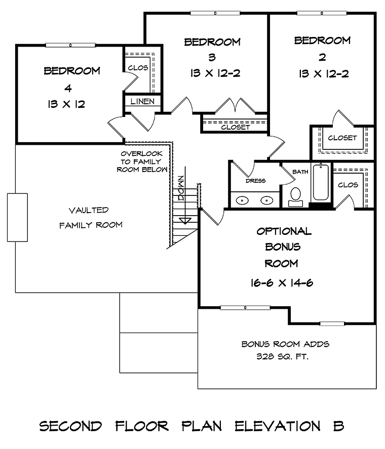 Craftsman Traditional Level Two of Plan 60040