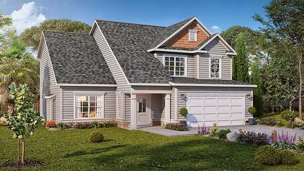 Craftsman Traditional Elevation of Plan 60040