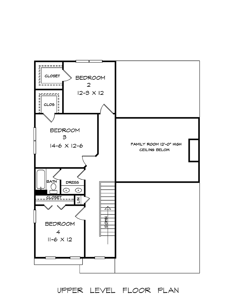 Craftsman Traditional Level Two of Plan 60044