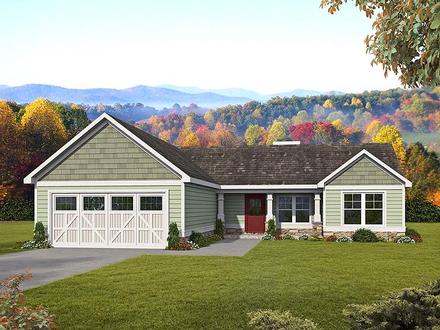 Craftsman Ranch Traditional Elevation of Plan 60047