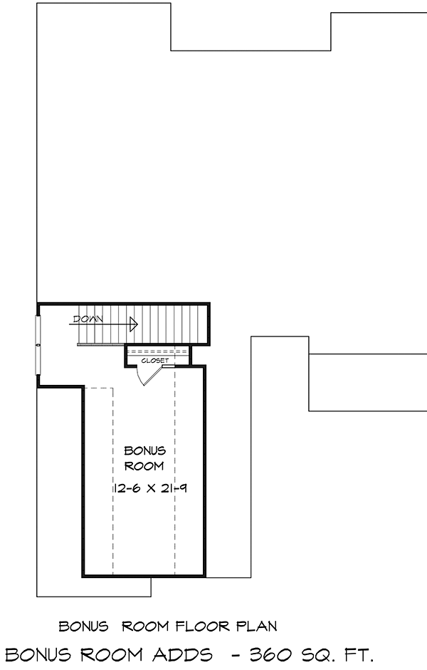 Bungalow Cottage Craftsman Level Two of Plan 60049