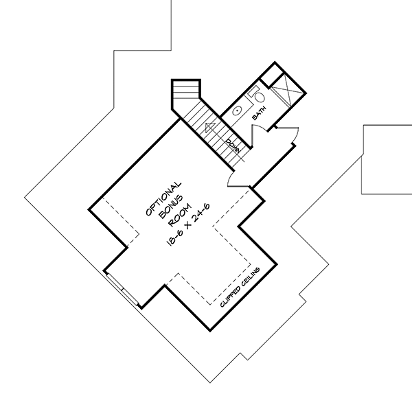 Craftsman Traditional Level Two of Plan 60055