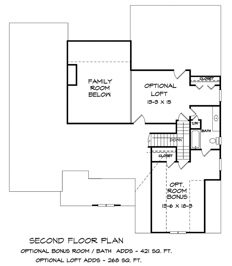 Craftsman Traditional Level Two of Plan 60058