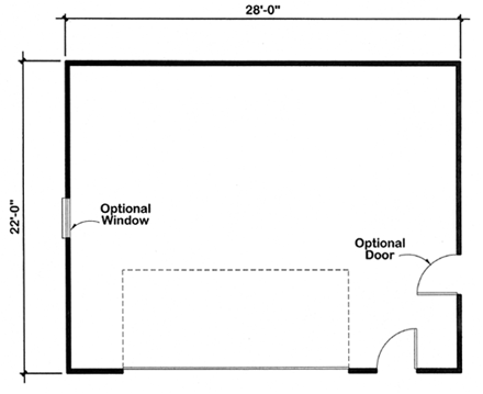 Garage Plan 6006 - 3 Car Garage First Level Plan