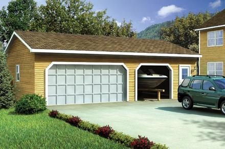 Garage Plan 6006 - 3 Car Garage Elevation