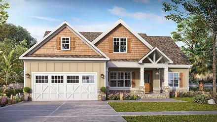 Craftsman Traditional Elevation of Plan 60067