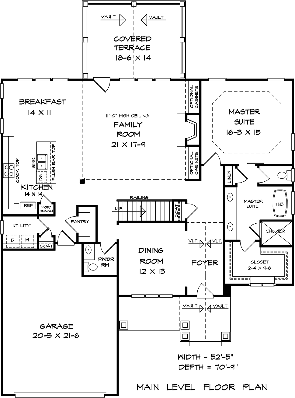 Craftsman Traditional Level One of Plan 60068