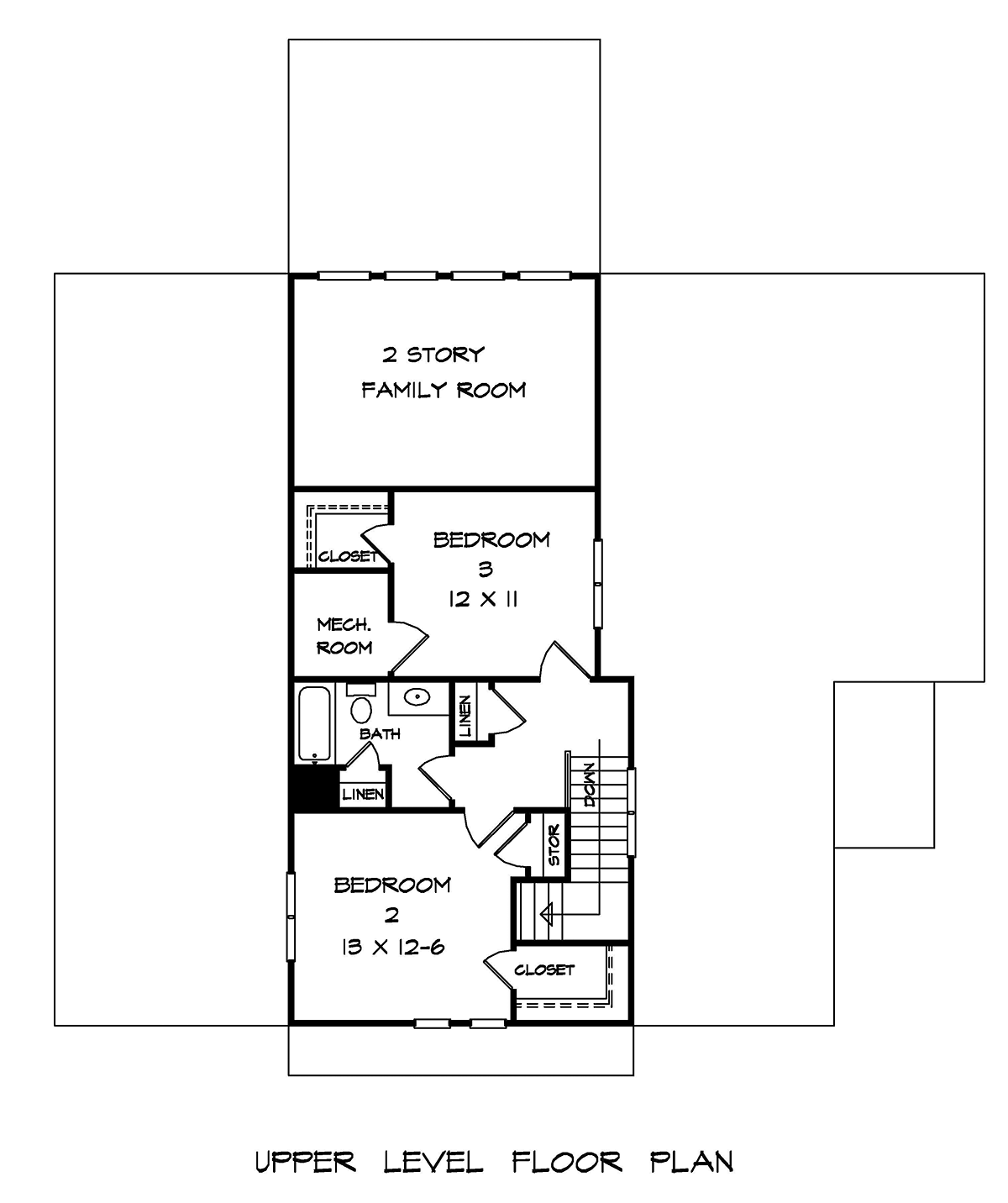 Country Farmhouse Level Two of Plan 60074
