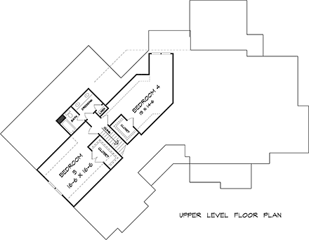 House Plan 60077 Second Level Plan