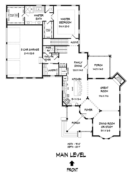 House Plan 60078 First Level Plan