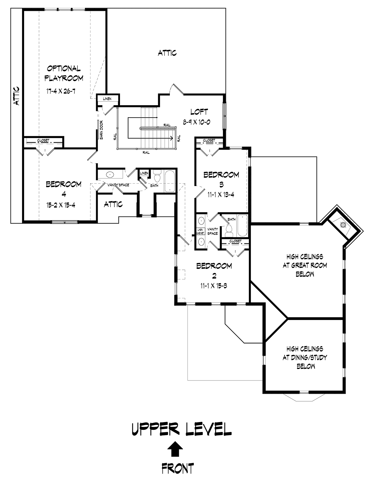 Country Farmhouse Victorian Level Two of Plan 60078