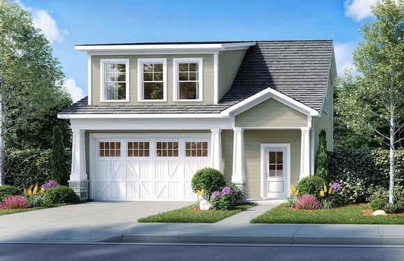 Garage Plan 60082 - 2 Car Garage Apartment Elevation