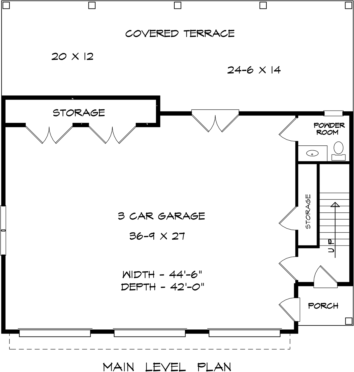 Country Craftsman Traditional Level One of Plan 60083