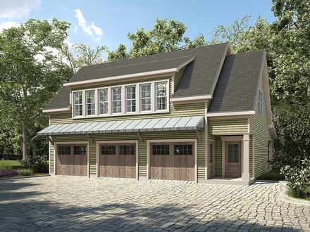 Country Craftsman Traditional Elevation of Plan 60083