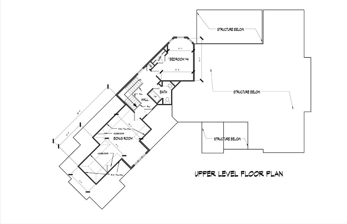 Craftsman Ranch Level Two of Plan 60085