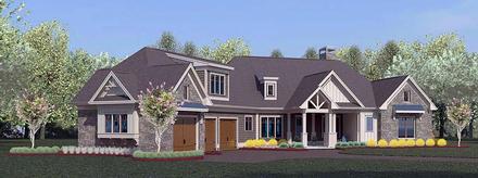 Craftsman Ranch Elevation of Plan 60085