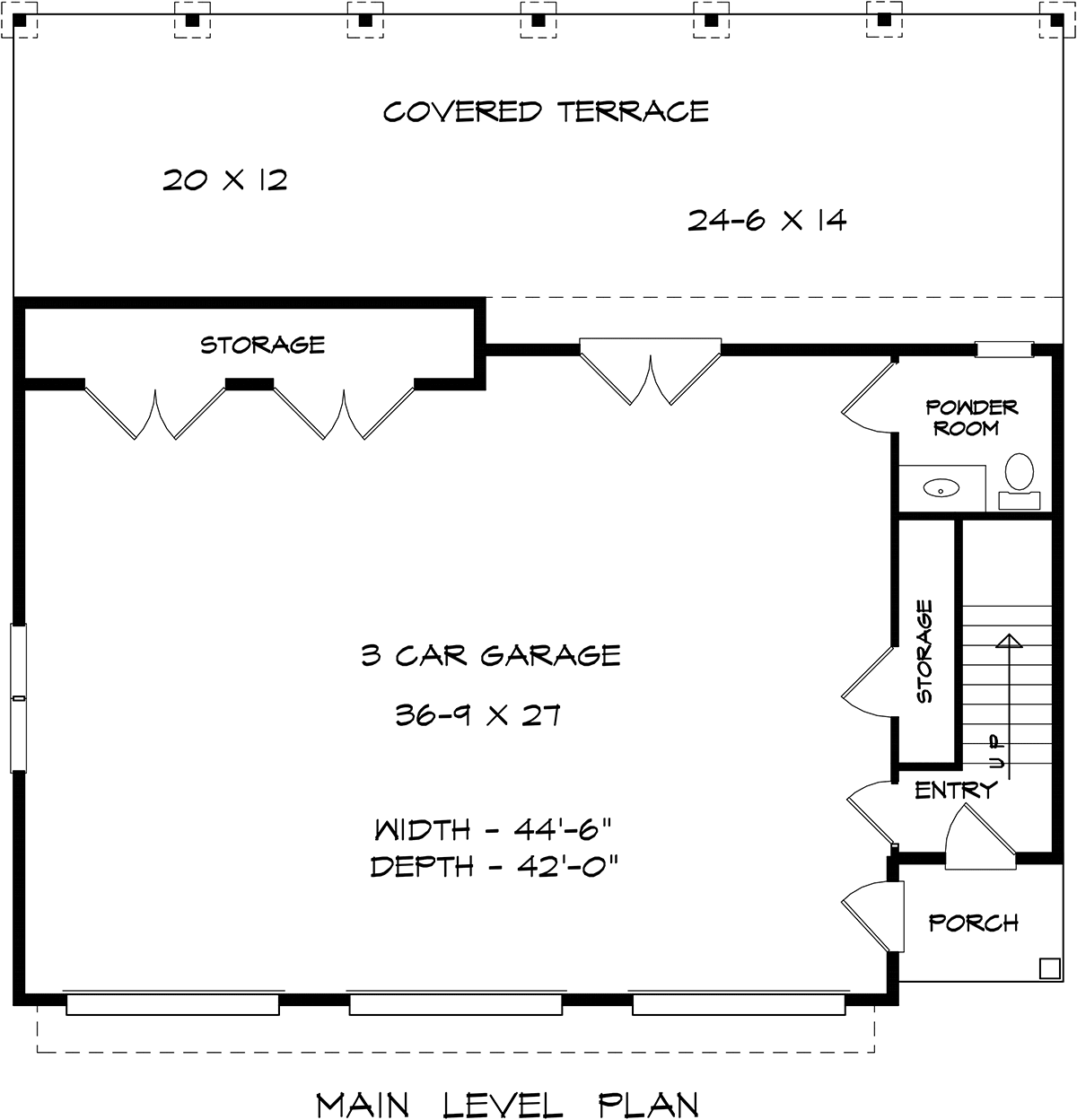 Country Craftsman Traditional Level One of Plan 60092