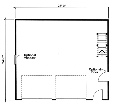 Garage Plan 6010 - 2 Car Garage First Level Plan