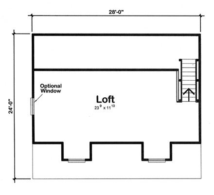 Garage Plan 6010 - 2 Car Garage Second Level Plan