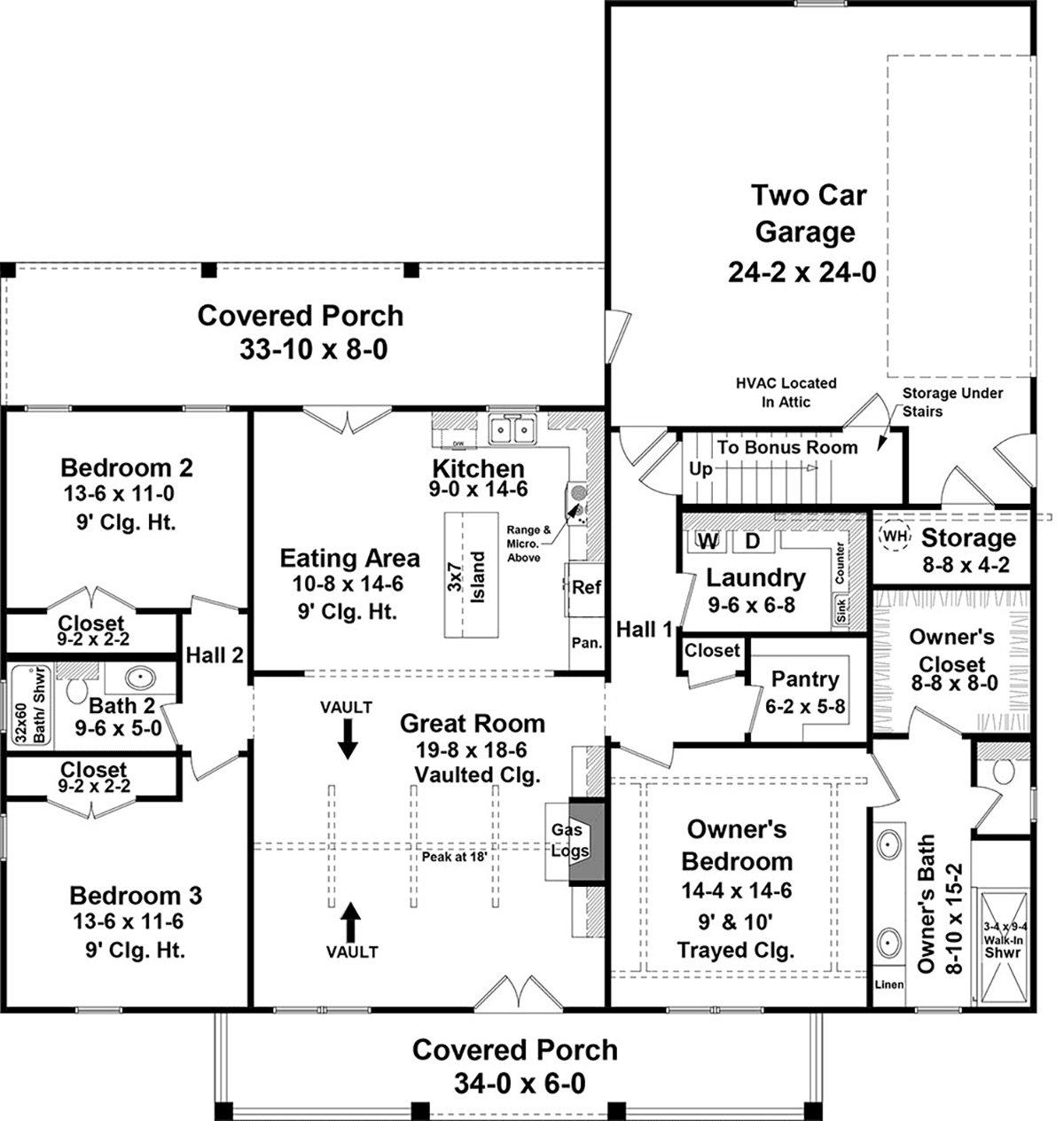 House Plan 60108 Level One