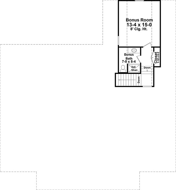 House Plan 60108 Level Two