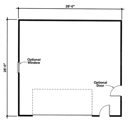 Garage Plan 6011 - 2 Car Garage First Level Plan