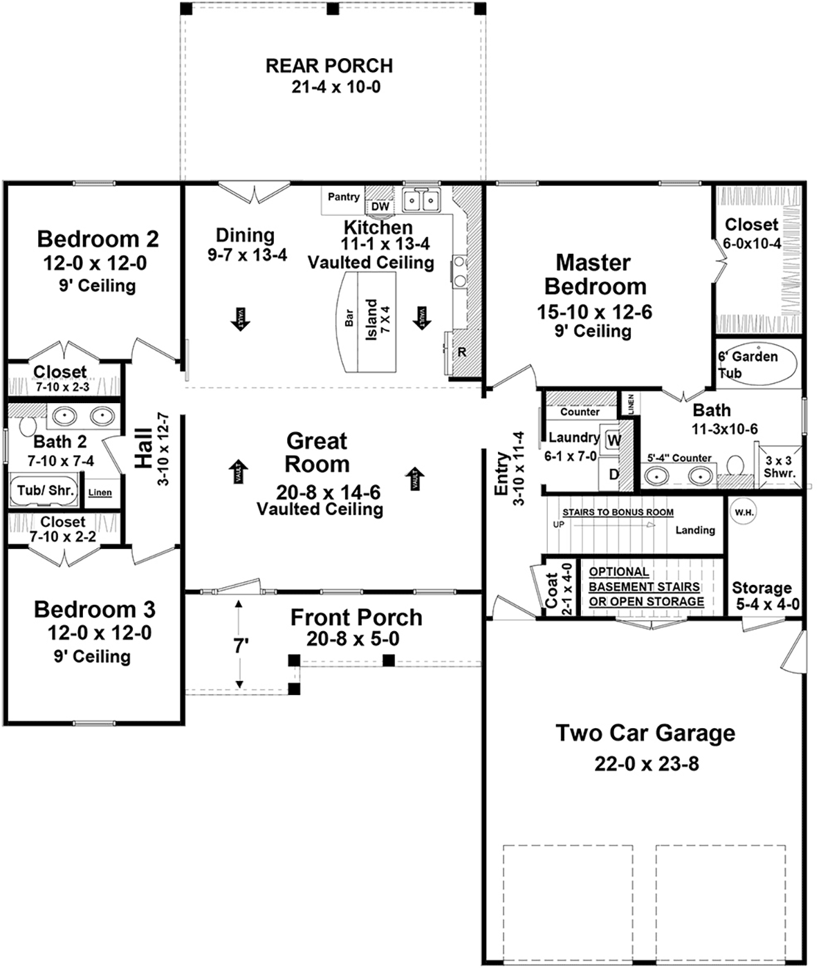 House Plan 60110 Level One