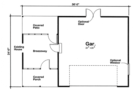 Garage Plan 6013 - 2 Car Garage First Level Plan